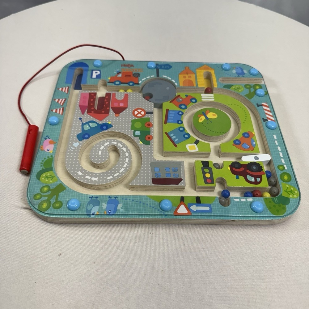 HABA Busy Board for Toddlers 2 years and Up: Town Magnetic Maze‎ Puzzle Game